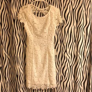 Lulu’s White Lace Backless Dress